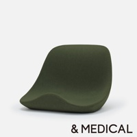 舒腰正姿座墊 HB 高背款，綠色織物材質，流線型設計，提供良好支撐。