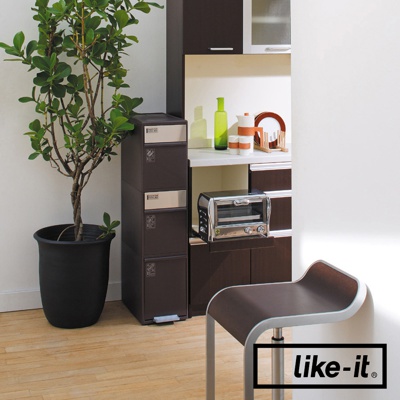 like-it 三層分類垃圾桶55L (共2色)