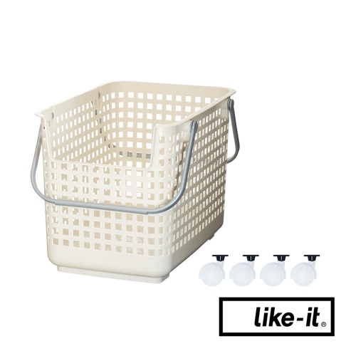 like-it 輕鬆組附輪洗衣置物籃-M，含專用滑輪