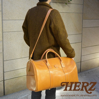 職人手作皮革肩背手提拉鍊波士頓包 V-23 (5種尺寸)