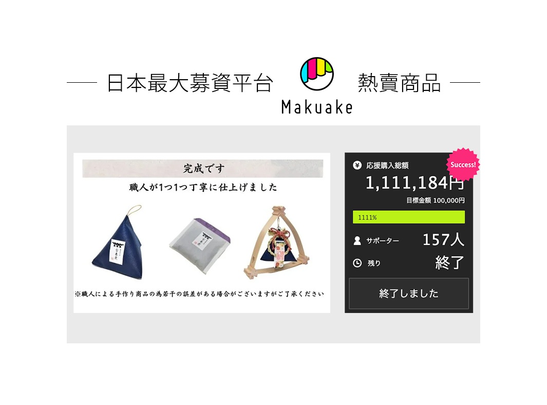 展示古來炭方形調濕木炭禮盒，包含一個深藍色布袋裝的木炭，一個灰色紙盒裝的木炭，以及一個木架展示的木炭製品。