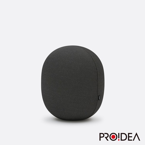 MALLOW Knit 收納彈力平衡球-迷你款，深灰色，布質外層，圓潤造型，底部有品牌標誌。