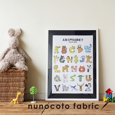 nunocoto fabric 無框帆布藝術海報-Aniphabet 動物夥伴 (小)