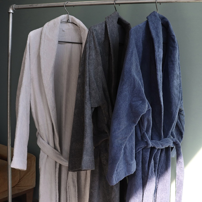 sensui SEK抗菌防臭超長棉浴袍/睡袍 M