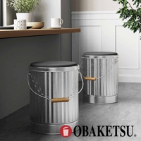 手工製凳子儲物桶-M (銀色)