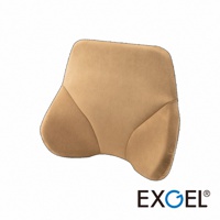 卡其色貓頭鷹進階款背墊，採用柔軟絨面材質，符合人體工學的設計，提供腰部支撐。