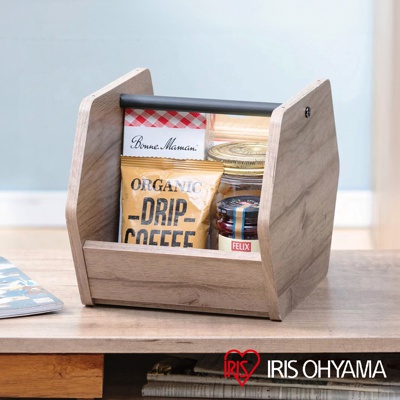 IRIS OHYAMA 木質居家造型收納盒 1入 IWB-222
