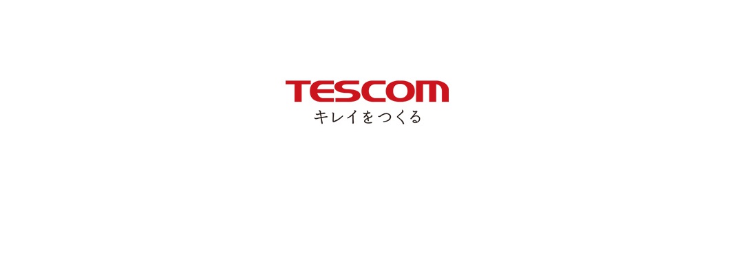 TESCOM 品牌標誌，下方為日文標語「キレイをつくる」