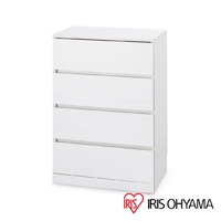 木製收納櫃 WCH-590，此為白色款，擁有四個抽屜，簡潔的設計，適合居家收納。