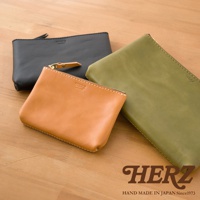 職人手作皮革長方形拉鍊收納包 KF-2 (共3種尺寸各5色)