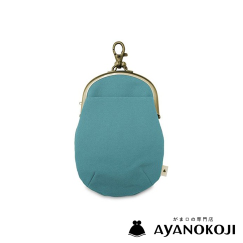 京都職人手作純棉帆布腰掛口金包，品牌標誌AYANOKOJI