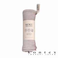 MOKU ORGANIC 有機棉長毛巾，淺褐色，材質為 100% 有機棉，尺寸 33x100 公分，日本今治製造。