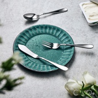 Flora系列不鏽鋼點心叉匙刀三件組