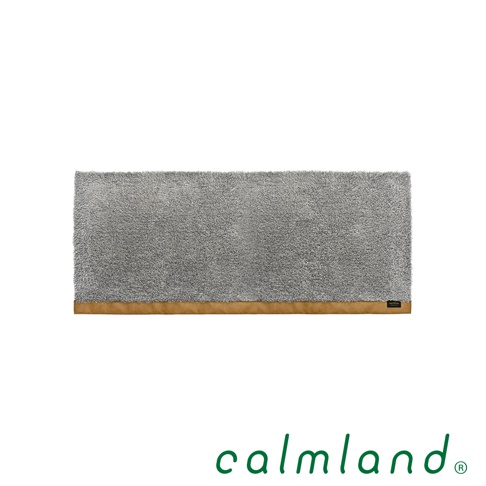 Ward Robe 天然防滑廚房地墊 M，灰色絨毛表面，底部為棕色邊緣，材質柔軟，適合廚房使用。