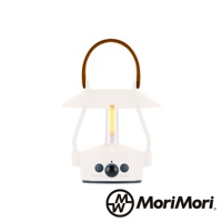 白色LED無尾熊智慧感應燈，頂部有棕色皮革提把，燈芯發出暖黃色光芒，底部有黑色開關按鈕和藍色指示燈。