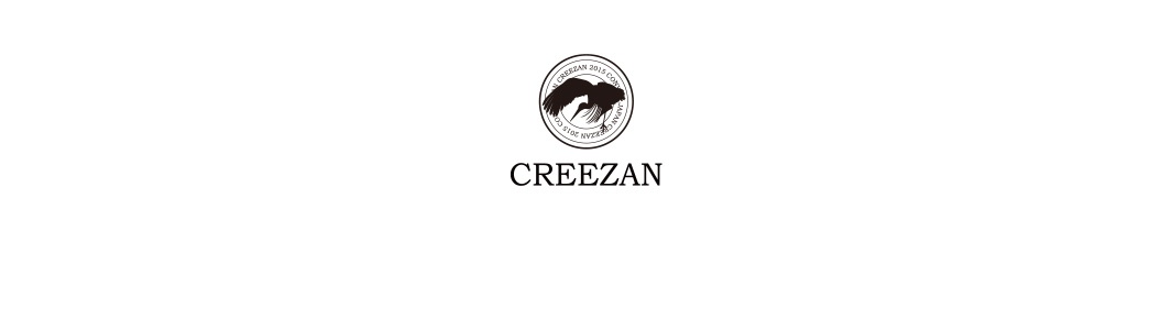 CREEZAN 品牌標誌，中央為飛鳥圖騰圓形徽章，下方以襯線字體呈現品牌名稱 CREEZAN。