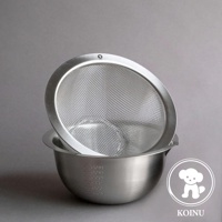 不鏽鋼濾水網&刻度料理盆 (18cm)