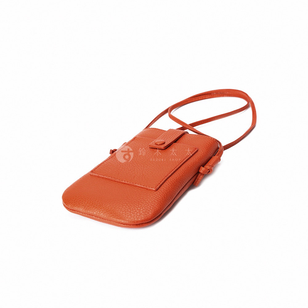 itten-itten 義大利皮革散步手機包 CITG-022 橘色