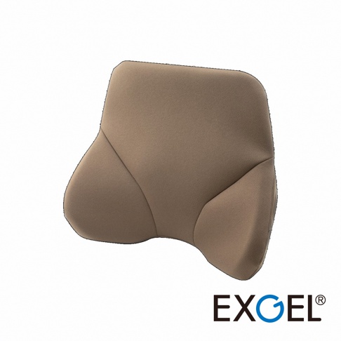 THE OWL BackCushion Standard 貓頭鷹基本款背墊，卡其色，織物材質，符合人體工學的貓頭鷹造型，為腰部提供支撐。