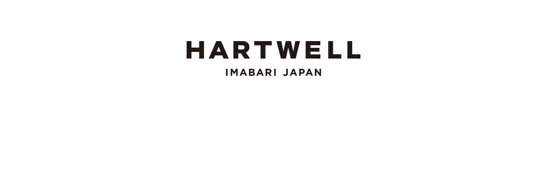 白色背景中央以深褐色粗體字呈現 HARTWELL 品牌名稱，下方配有較小的 IMABARI JAPAN 字樣，整體排版簡約且具有現代感。