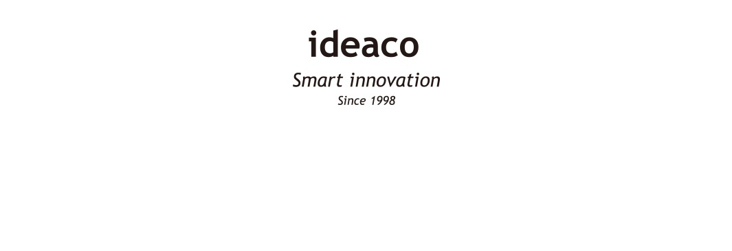 簡潔雨傘筒架，有三種顏色可選。此為產品的品牌標誌「ideaco Smart innovation Since 1998」。