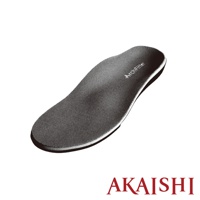 W雙重機能足弓減壓鞋墊，鞋墊為深灰色，表面有網格紋理，邊緣為白色。鞋墊上有「ArchFitter」字樣。