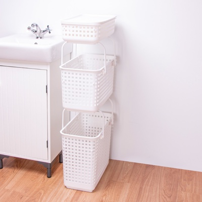 夾縫疊疊洗衣提籃(三層組)
