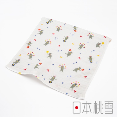 日本桃雪 紗布方巾 – 小小馬戲團 (共3色)