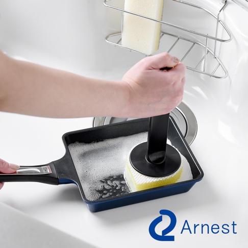 Arnest 直角鍋專用不沾手清潔海綿，用於清洗帶有泡沫的方形鍋。