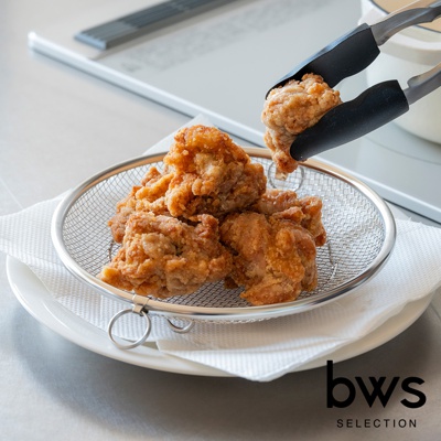 bws SELECTION 可拆式不鏽鋼圓型簡約萬用瀝水盤-19cm