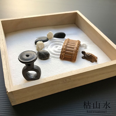 zen garden 日本枯山水模型 古都神社之池 玉砂利款