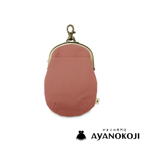 京都職人手作純棉帆布腰掛口金包，採用耐磨帆布材質，輔以復古金屬扣環，可斜背或腰掛，方便收納小物。