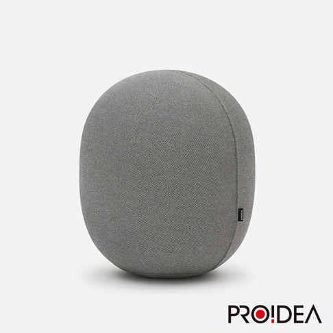 MALLOW Knit 收納彈力平衡球-標準款，灰色針織布材質，圓形設計。