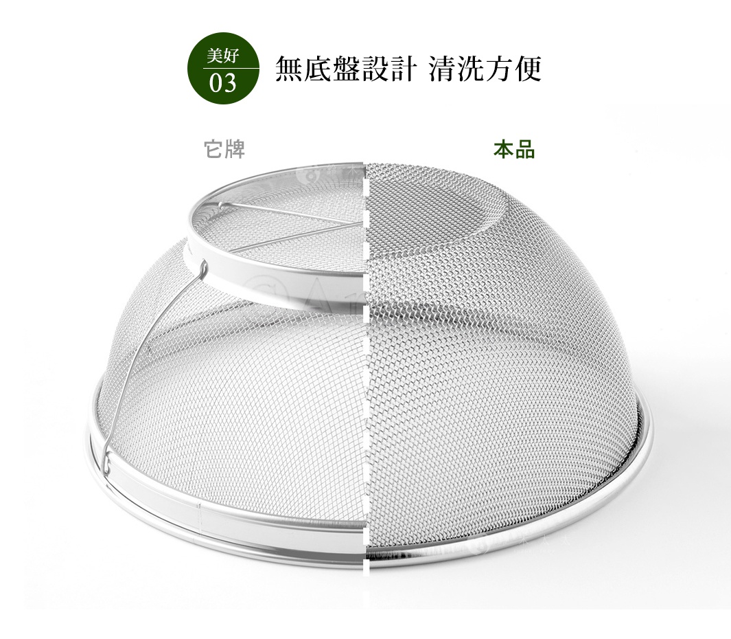 逸品物創不鏽鋼瀝水籃，18公分，銀色，採用細緻的網孔設計，帶有堅固的邊緣和支架，呈現簡潔實用的外觀。