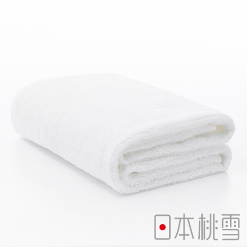 今治超長棉浴巾，白色，柔軟蓬鬆，材質為純棉。