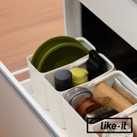 手提式居家萬用分隔收納盒-小款2入組 (共2色)