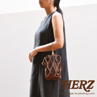 職人手作皮革Organ編織水桶包 G-98