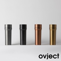 四款三用保溫瓶，分別為啞光銀、啞光黑、銅色和金色，皆為金屬材質，造型簡約。