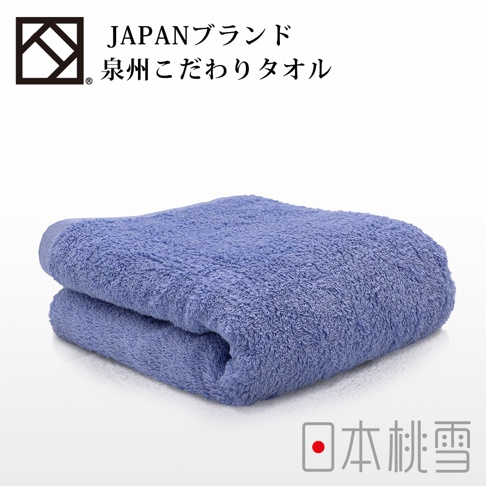 一條疊好的淺藍色厚實毛巾，材質看起來柔軟蓬鬆，具有細緻的毛圈。