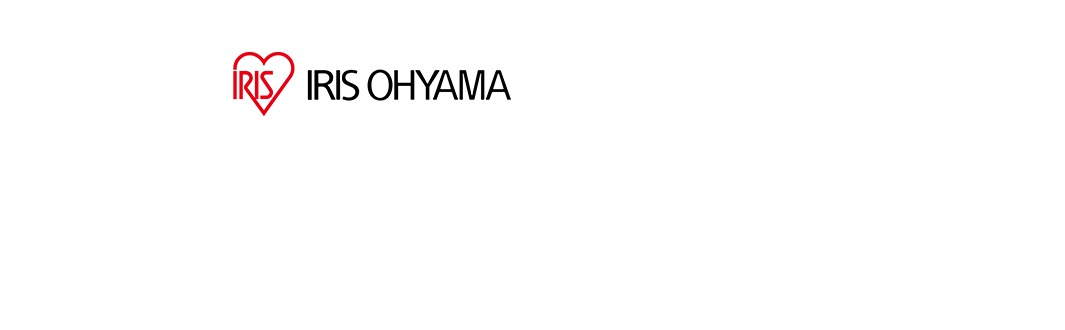 IRIS OHYAMA Logo，紅色愛心圖案旁為黑色「IRIS OHYAMA」字樣。