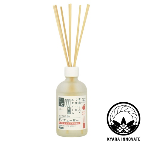 圖片文字：47 Diffuser ディフューザー ペイクドアップルの香り Scent: Baked Apple 100ml エで青タ作森ノつり配|たん合ルご Kyara Innovate