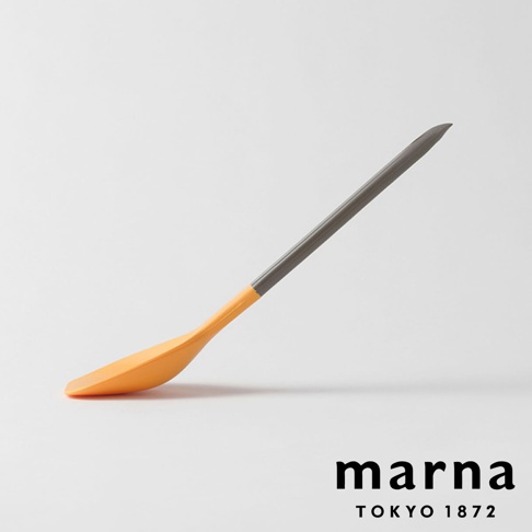 Marna Tokyo 1872 品牌橘色和灰色組合的耐熱矽膠料理鍋鏟
