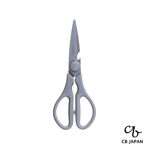 CB JAPAN atomico系列 廚房不沾剪刀，灰色，附有開瓶器功能