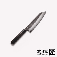 志津匠玄 Bunka 文化刀 14.5cm 黑色木柄搭配鍛造紋理刀刃