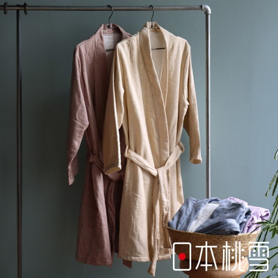 異素材紗質輕柔瞬吸浴袍/睡袍