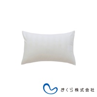 白色條紋枕套，材質為棉質，設計簡潔，適合搭配各種風格的寢具。