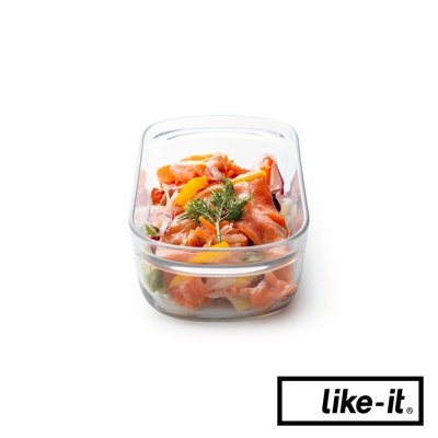 like-it 耐冷熱清透密封萬用保鮮盒 520ml (共2色)