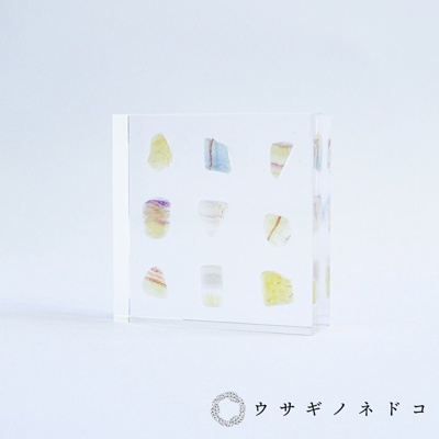 Sola Tile 1.5cm厚切型片狀標本 螢石 (細石)