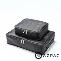 分層擴充旅行收納袋組-大+小 (黑色)