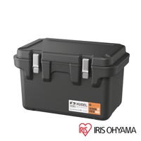 HUGEL 20L 炭黑色真空隔熱冰桶，設有兩個銀色扣環，堅固耐用。